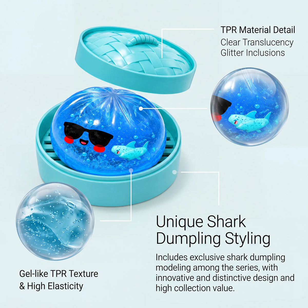 Halloween Squishy Mystery Pack 👻🦈🥟 – Ghost, Shark & Dumpling Surprise