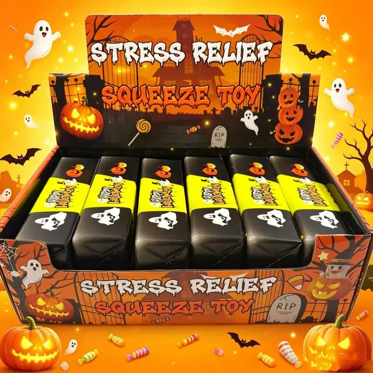 Spooky Butter Stick Squishy 🧈🧙‍♀️ – Halloween Slow Rise Stress Toy