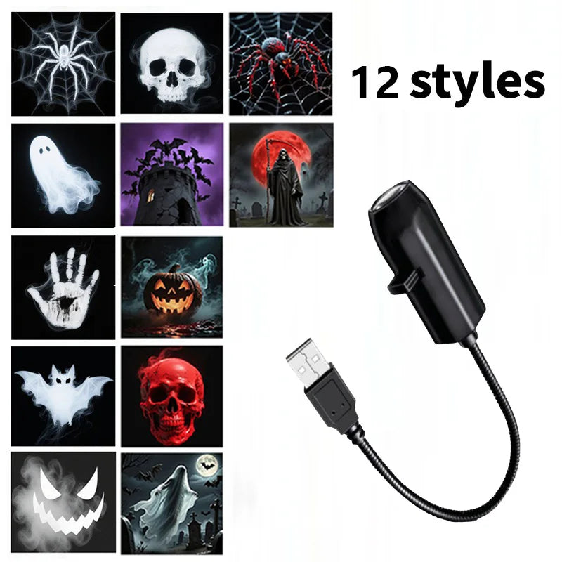 Halloween Projector Night Light 👻🌙 – Spooky Wall Projector