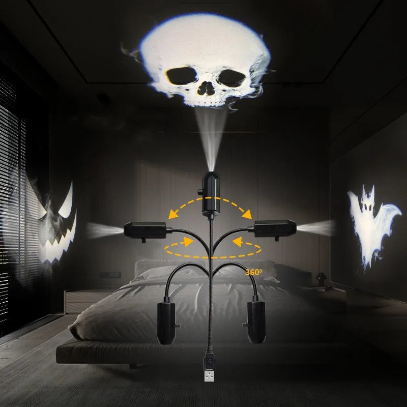 Halloween Projector Night Light 👻🌙 – Spooky Wall Projector
