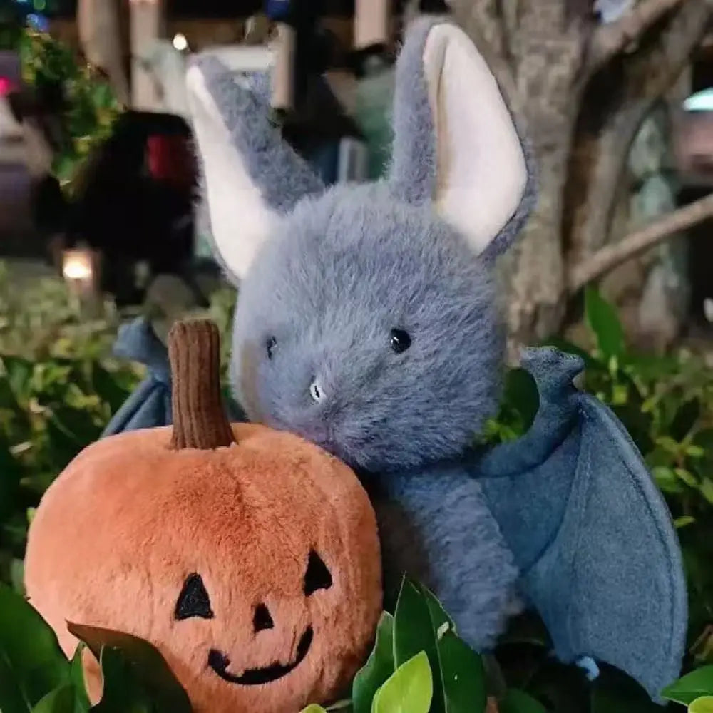 Spooky Bat Plushie 🦇👻 – Soft Kawaii Halloween Stuffed Bat